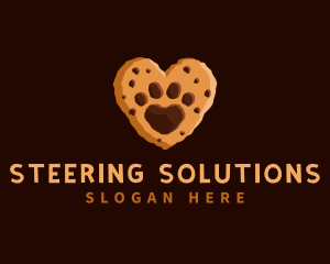 Heart Paw Cookie logo design