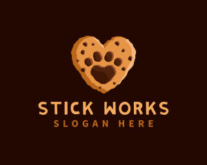 Heart Paw Cookie logo design