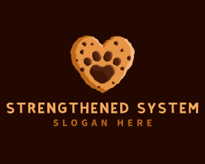 Heart Paw Cookie logo design