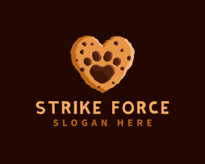 Heart Paw Cookie logo design