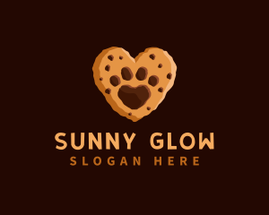 Heart Paw Cookie logo design