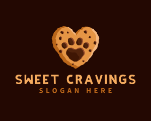 Heart Paw Cookie logo design