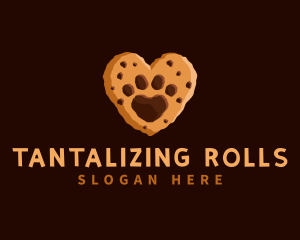 Heart Paw Cookie logo design