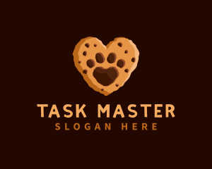 Heart Paw Cookie logo design