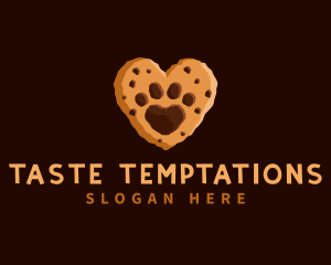 Heart Paw Cookie logo design