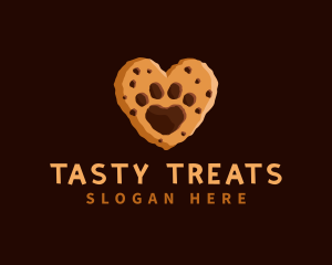 Heart Paw Cookie logo design