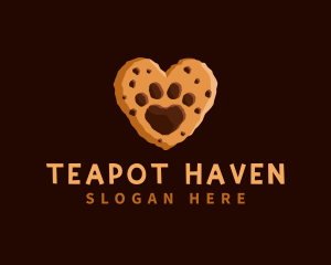 Heart Paw Cookie logo design