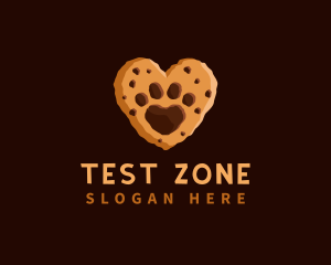 Heart Paw Cookie logo design