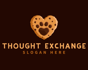 Heart Paw Cookie logo design