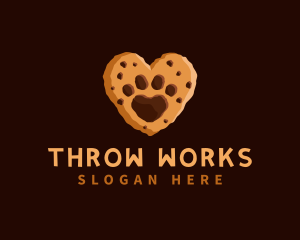 Heart Paw Cookie logo design