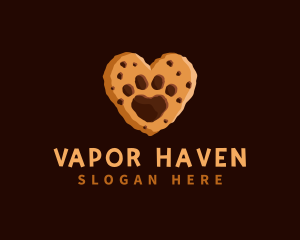 Heart Paw Cookie logo design