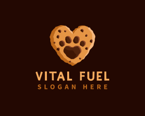 Heart Paw Cookie logo design