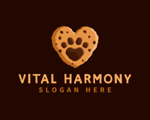 Heart Paw Cookie logo design