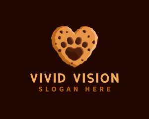 Heart Paw Cookie logo design