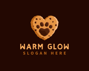 Heart Paw Cookie logo design