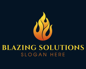 Flame Fire Blazing logo