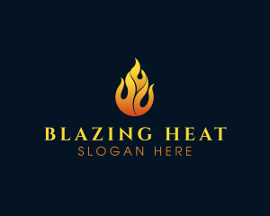 Flame Fire Blazing logo design