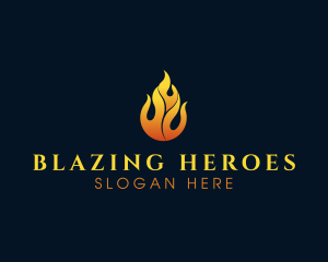 Flame Fire Blazing logo design