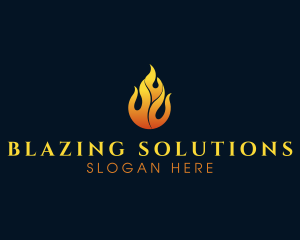 Flame Fire Blazing logo design