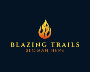 Flame Fire Blazing logo design