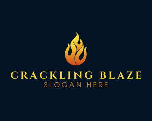 Flame Fire Blazing logo design