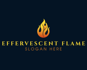 Flame Fire Blazing logo design