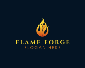 Flame Fire Blazing logo design