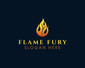 Flame Fire Blazing logo design