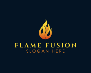 Flame Fire Blazing logo design