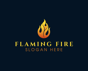 Flame Fire Blazing logo design