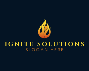 Flame Fire Blazing logo design