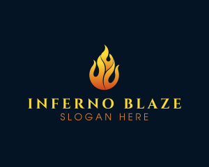 Flame Fire Blazing logo design