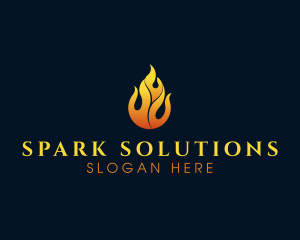 Flame Fire Blazing logo design