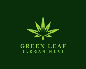 Cannabis Leaf Hemp logo design