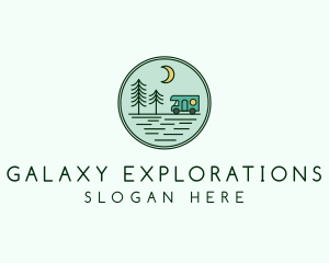 Trailer Camping Caravan logo design