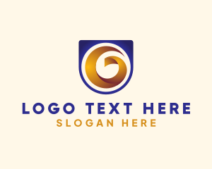 App - Ribbon Spiral Letter G logo design