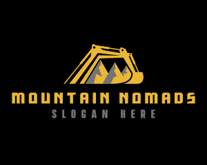 Excavator Mining Quarry logo design