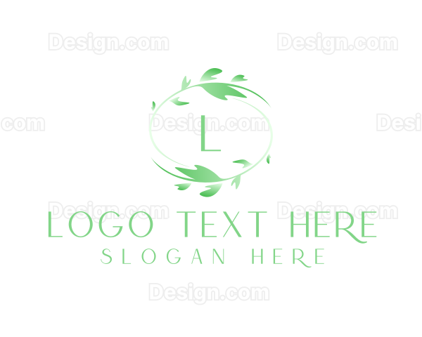 Natural Plant Wreath Logo