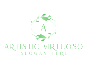 Natural Plant Wreath logo design