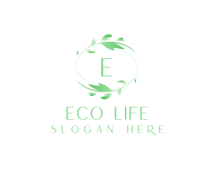 Natural Plant Wreath logo design