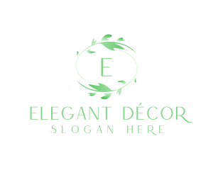 Natural Plant Wreath logo design