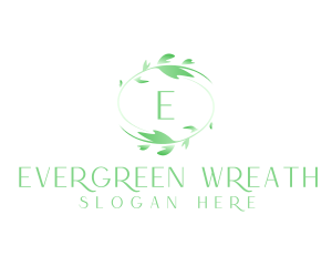 Natural Plant Wreath logo design