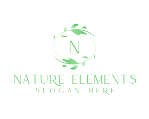 Natural Plant Wreath logo design