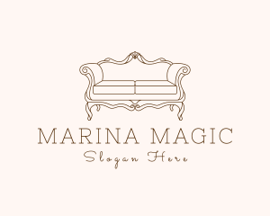 Elegant Antique Sofa Logo