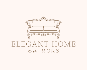 Elegant Antique Sofa logo design