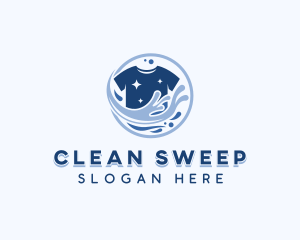 Tshirt Laundry Cleaning logo design