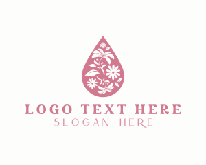 Botanical Floral Droplet logo