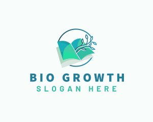 Book Plant Growth logo design