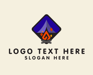 Camp Fire Geometric logo