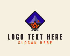 Camp Fire Geometric logo